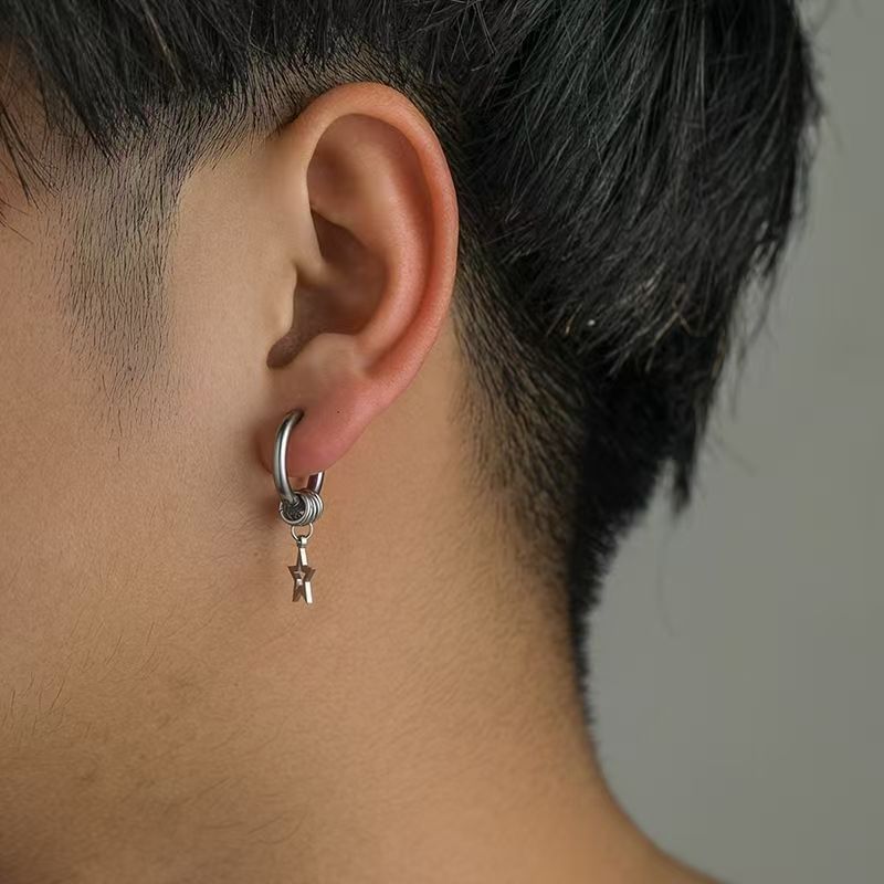 Earring Drop Alloy Star