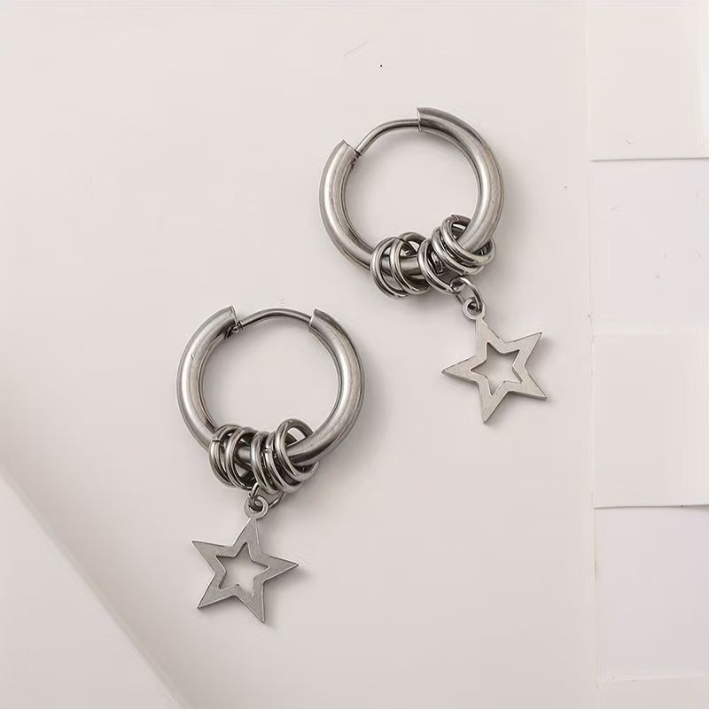 Earring Drop Alloy Star