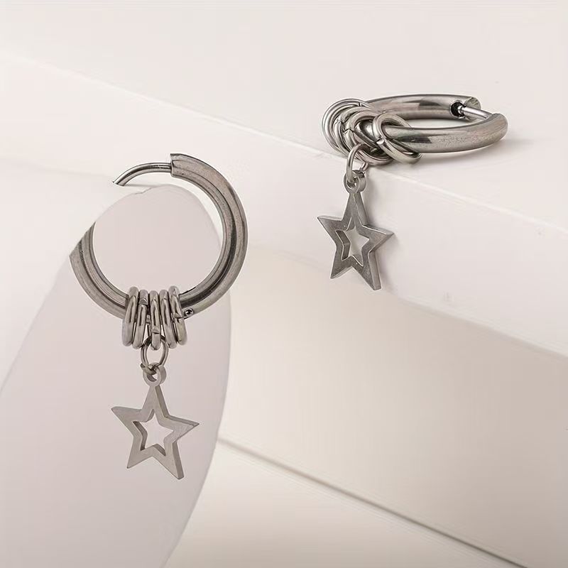 Earring Drop Alloy Star