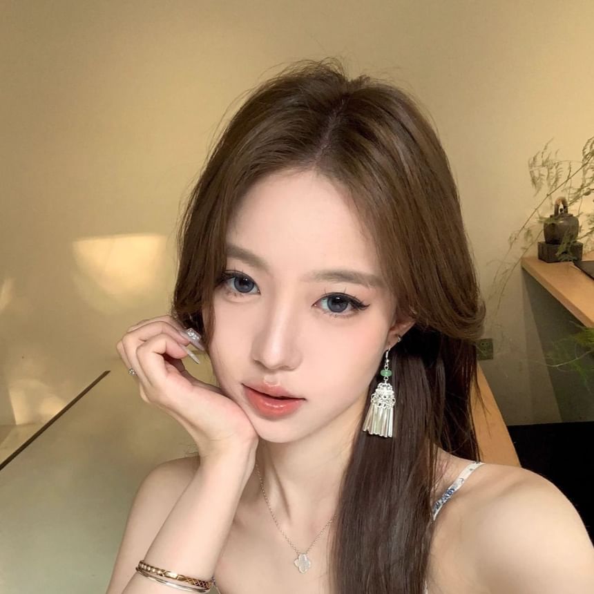 Fringed Earring Dangle Alloy