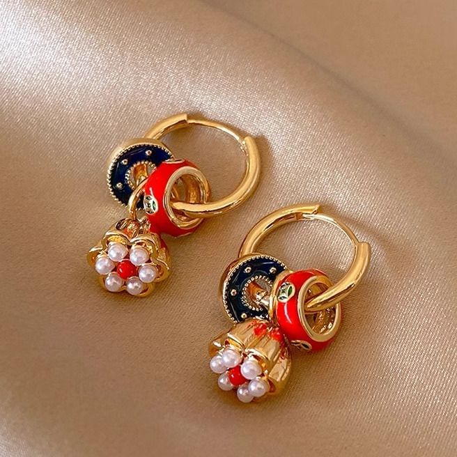 Lotus Drop Earring Alloy