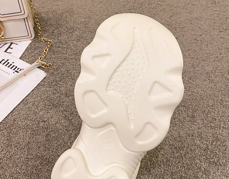 Sandals Slide Ruched Platform Plain