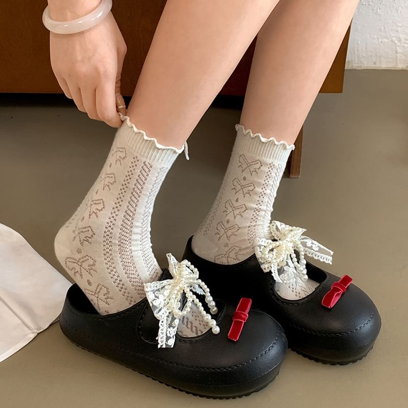 Sandals Faux Leather Beaded