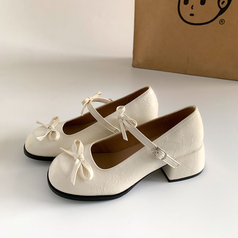 Accent Jane Block Ribbon Heel Pumps Mary