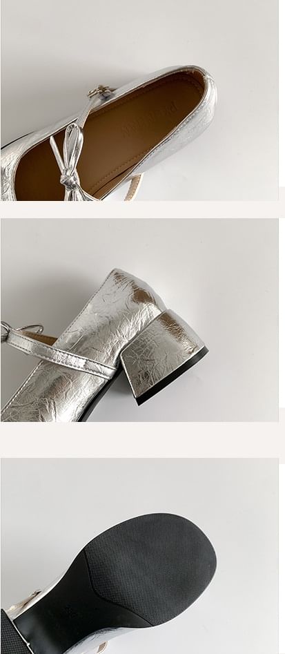 Accent Jane Block Ribbon Heel Pumps Mary