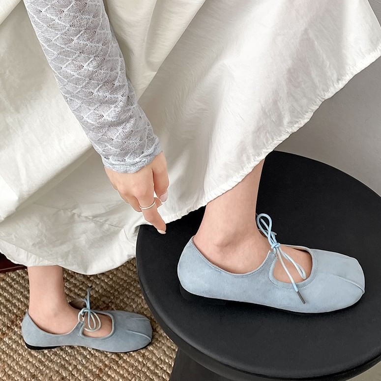 Ribbon Square Flats Toe