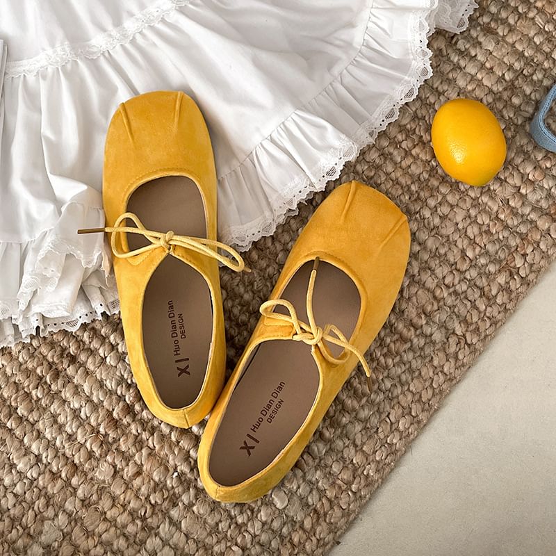 Ribbon Square Flats Toe