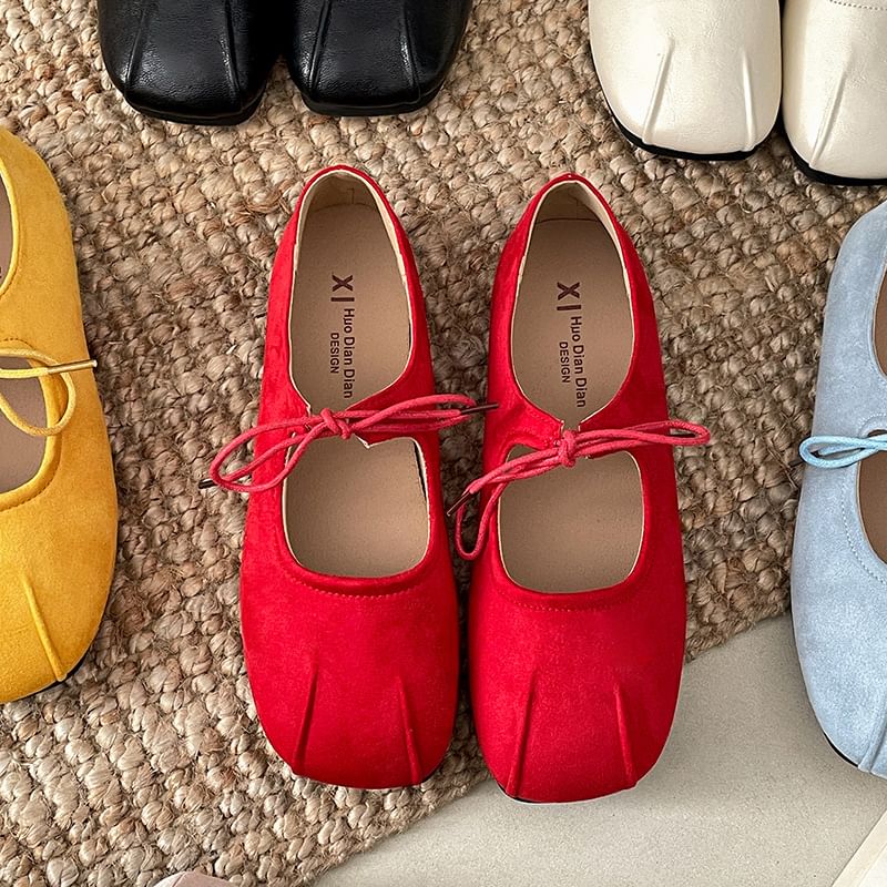 Ribbon Square Flats Toe