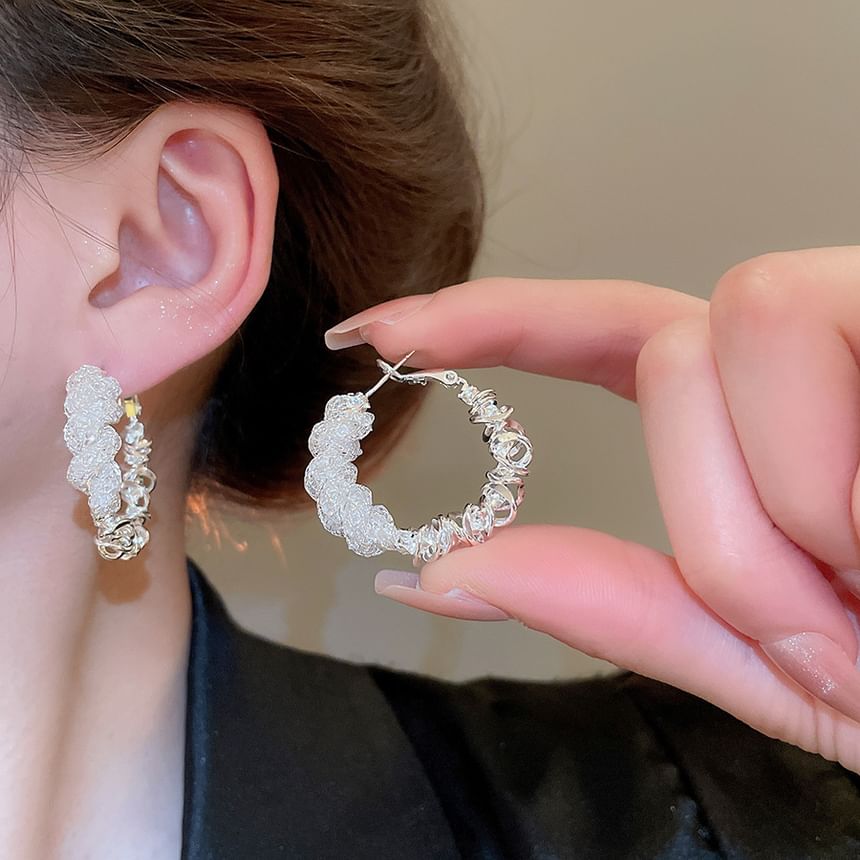 Earring Hoop (Various Designs) Twisted Alloy