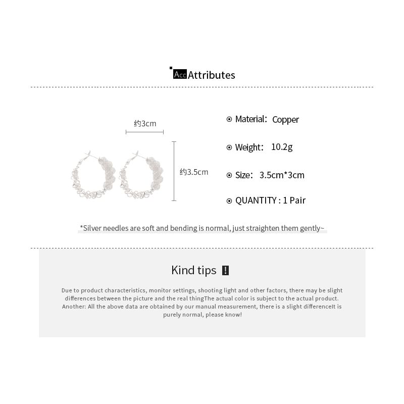 Earring Hoop (Various Designs) Twisted Alloy