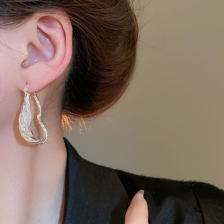 Earring Hoop (Various Designs) Twisted Alloy