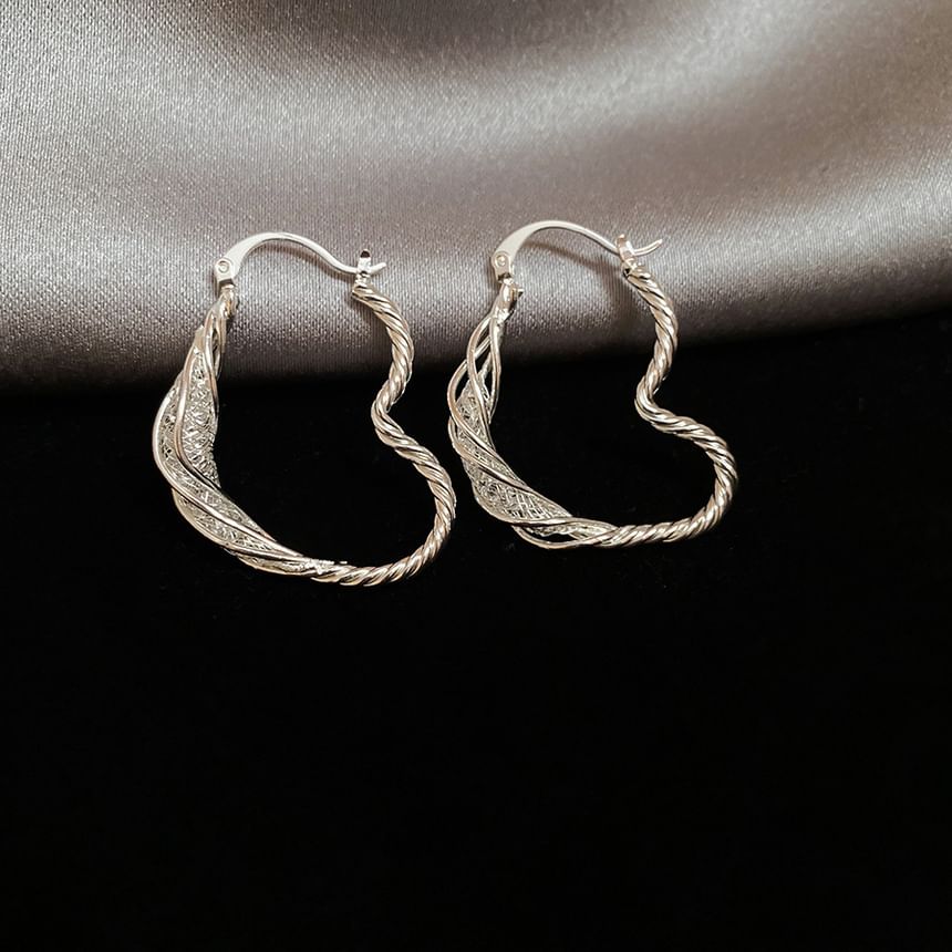 Earring Hoop (Various Designs) Twisted Alloy