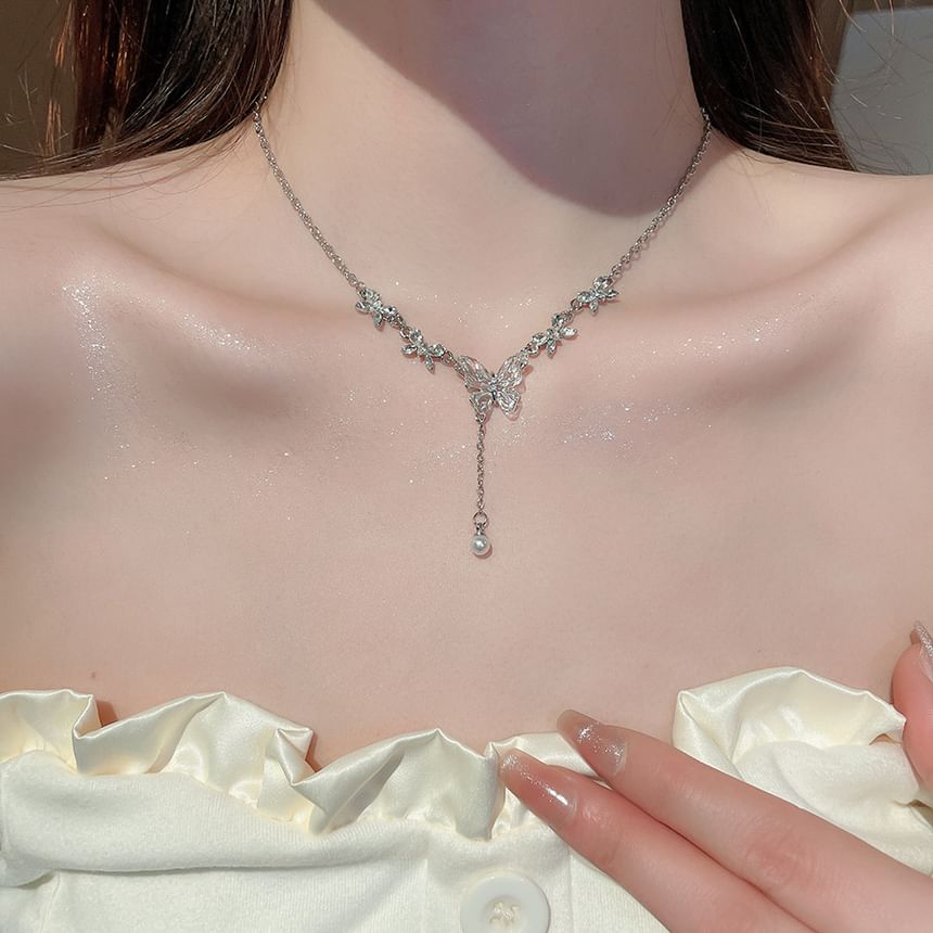 Choker Alloy Pearl Faux Designs) Pendant (Various