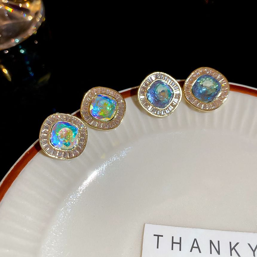 Stud Rhinestone Earring Alloy