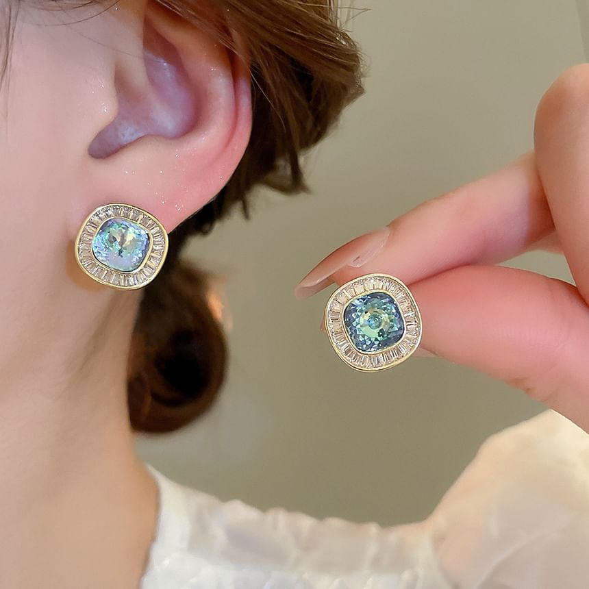 Stud Rhinestone Earring Alloy