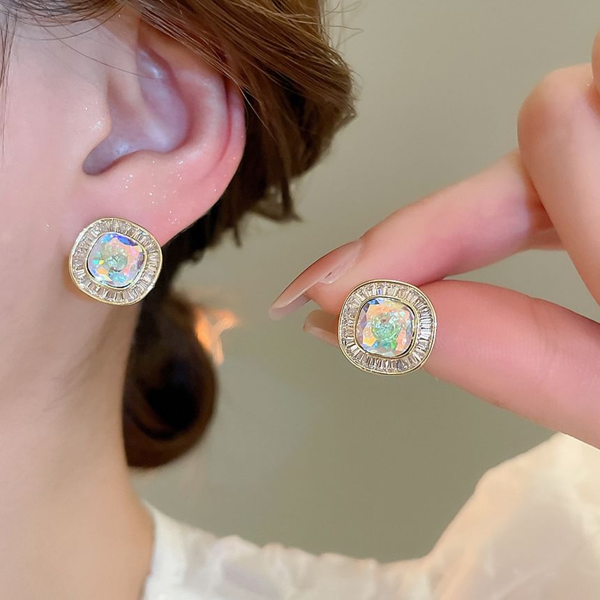 Stud Rhinestone Earring Alloy