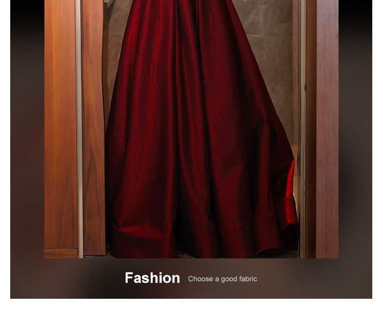 Evening Glitter Short-Sleeve Maternity Gown Ruched Off-Shoulder A-Line