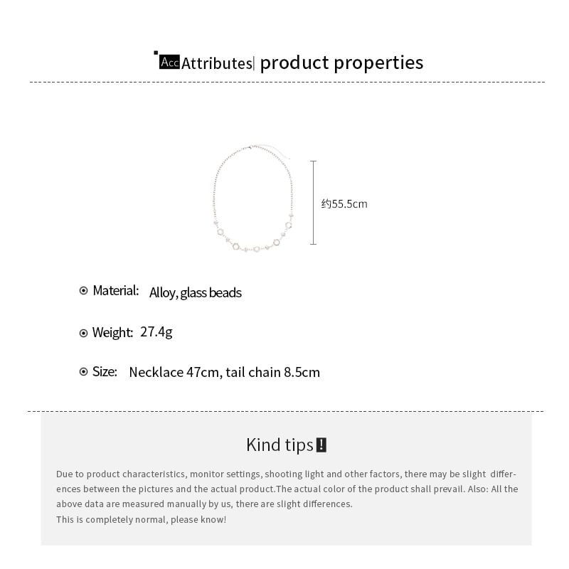 Station / Choker Bracelet Alloy Glass Bead