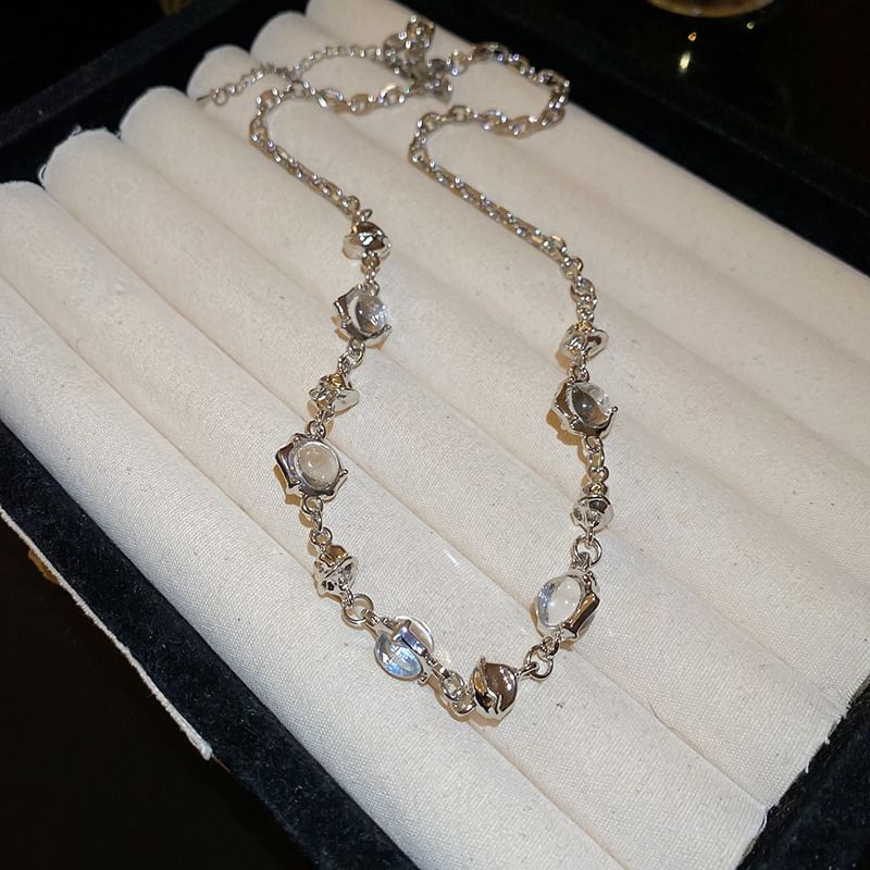 Station / Choker Bracelet Alloy Glass Bead