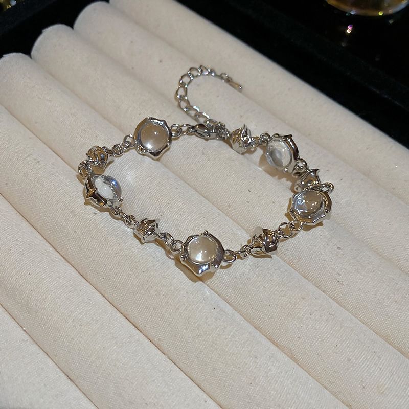 Station / Choker Bracelet Alloy Glass Bead