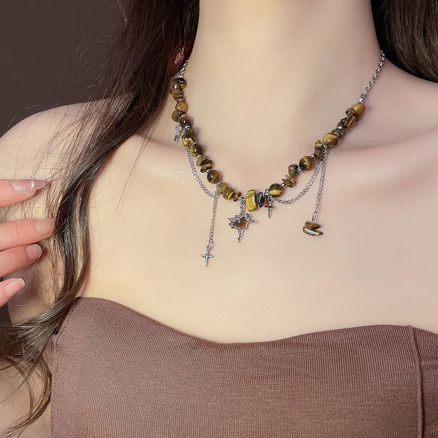 Alloy Star (Various Bead Pendant Choker Gemstone Faux Designs)