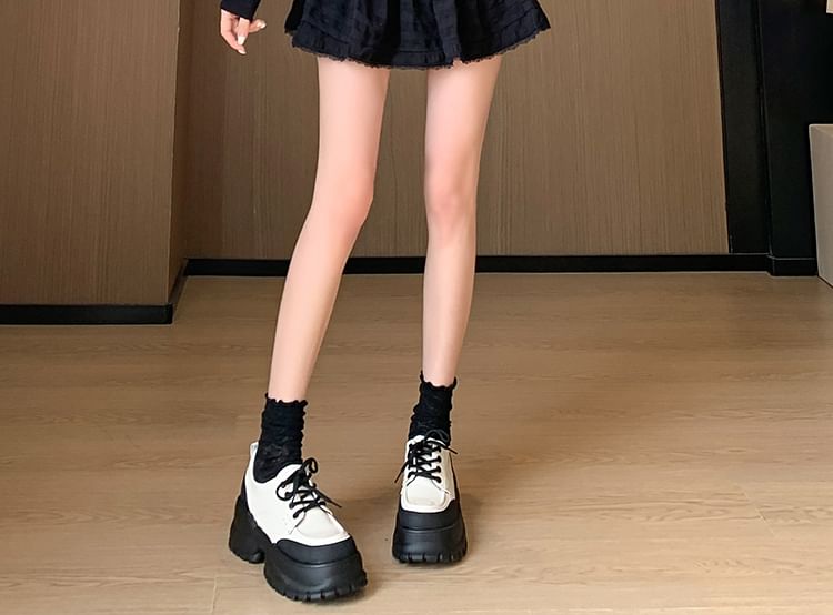 A-Line Trim Skirt Plain Mini High Waist Lace