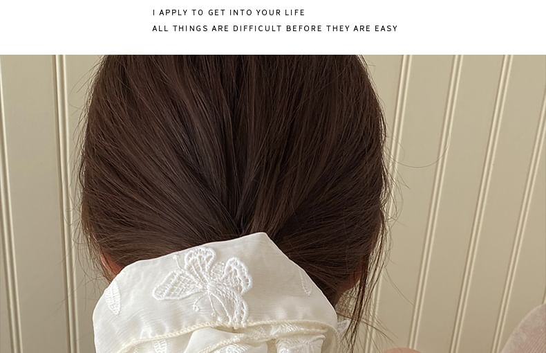 Butterfly Embroidered Scrunchie