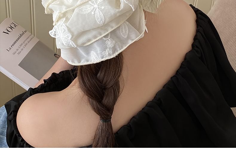 Butterfly Embroidered Scrunchie