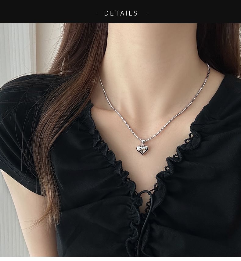 Pendant Necklace Heart Alloy