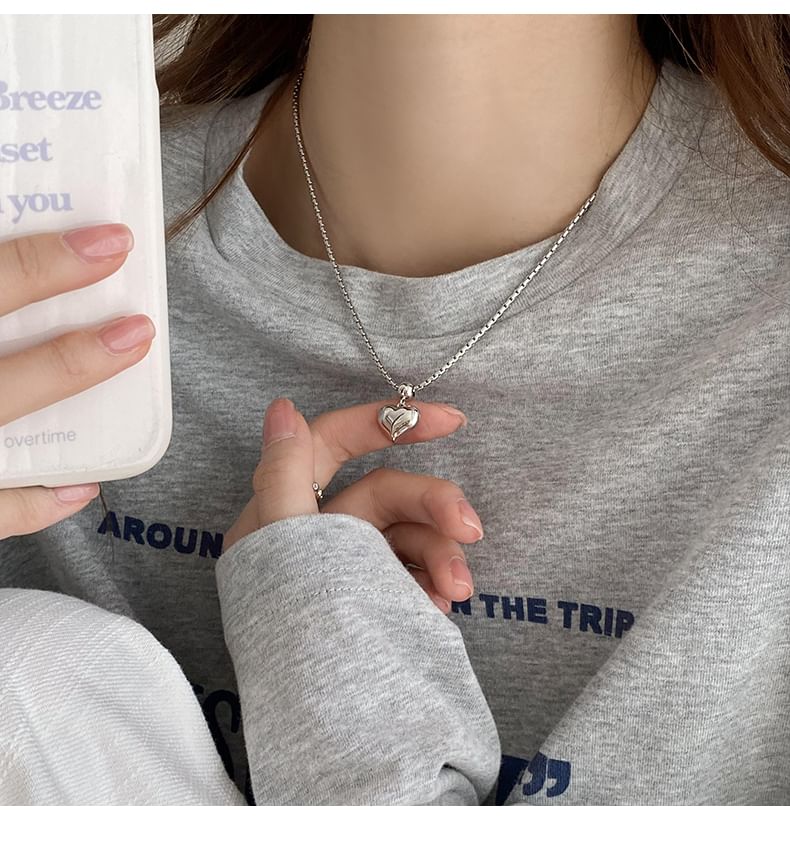 Pendant Necklace Heart Alloy