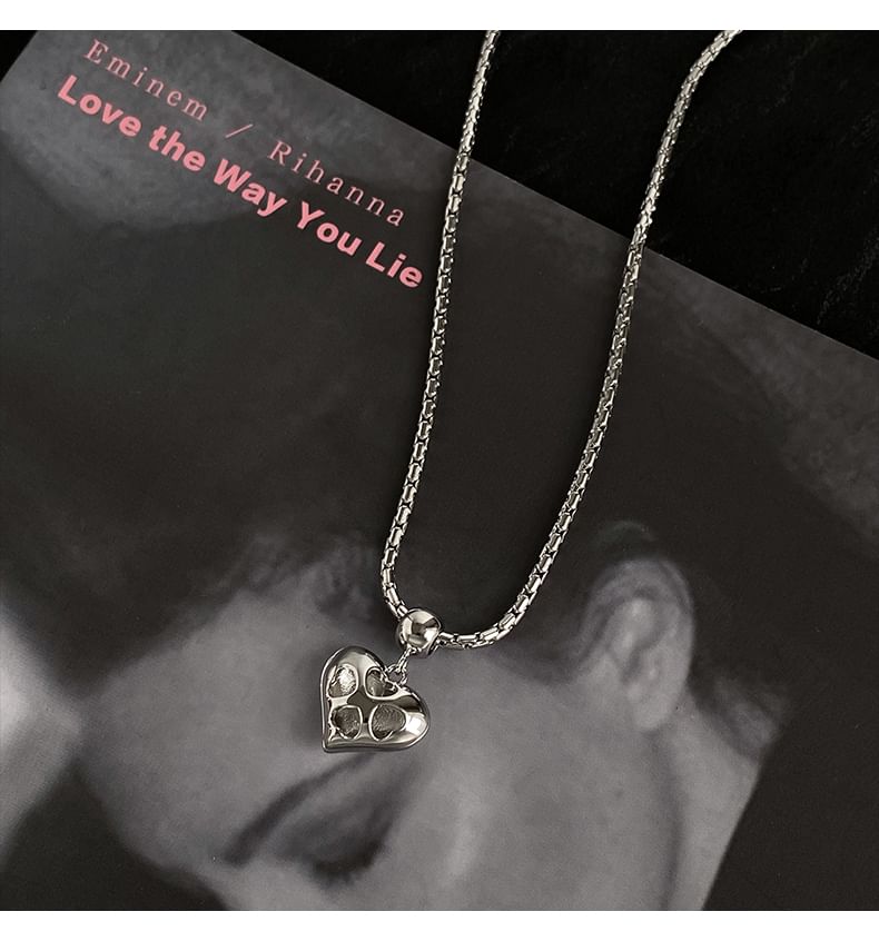 Pendant Necklace Heart Alloy