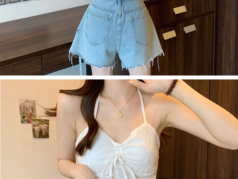 Crop Lace V-Neck Camisole Top