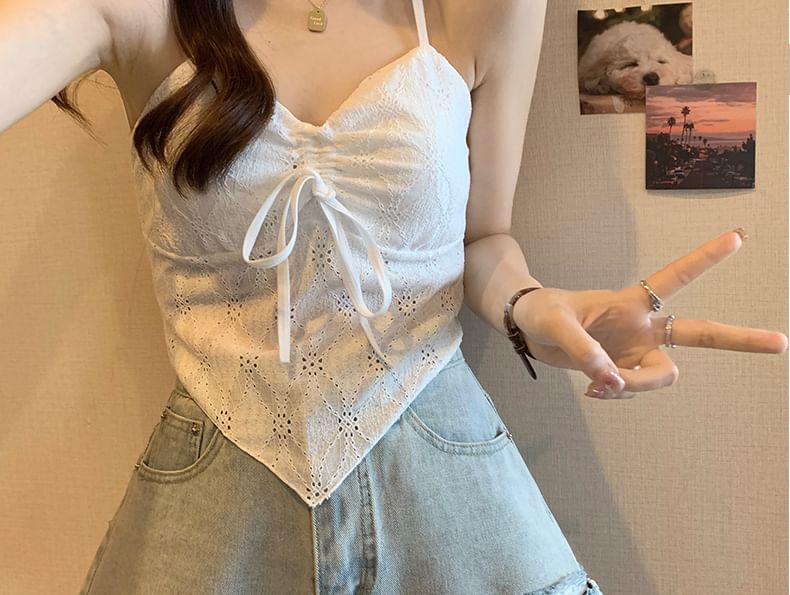 Crop Lace V-Neck Camisole Top