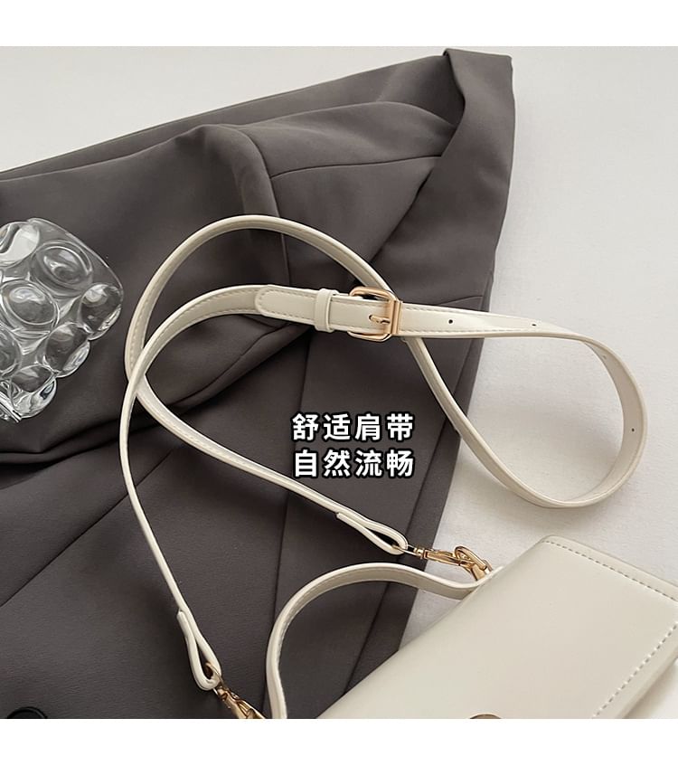 / Set Lock Bag Flap Faux Leather Crossbody Charm Handle Twist Top