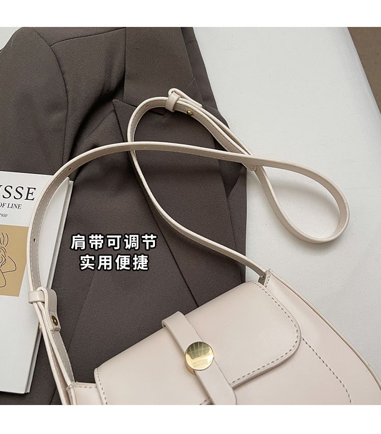 Plain Bag Flap Leather Crossbody Faux