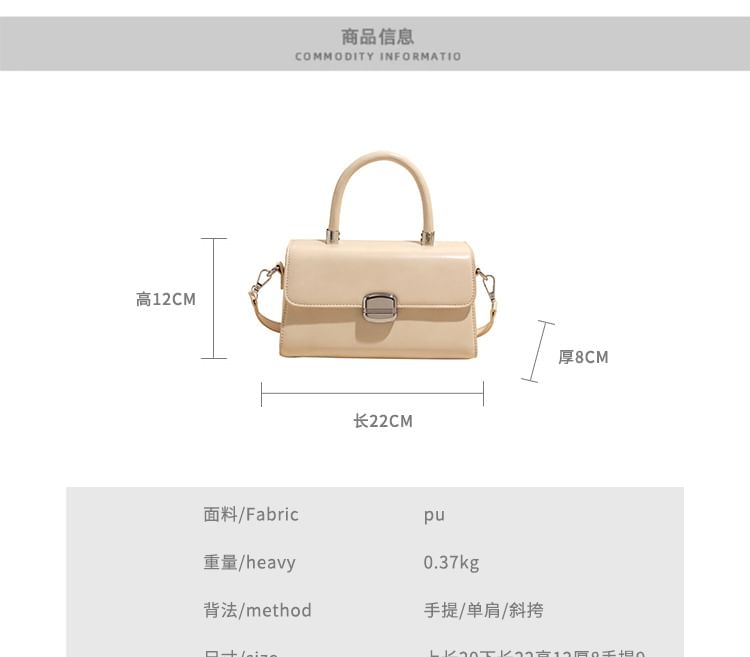 Handle Bag Top Leather Crossbody Flap Faux Plain