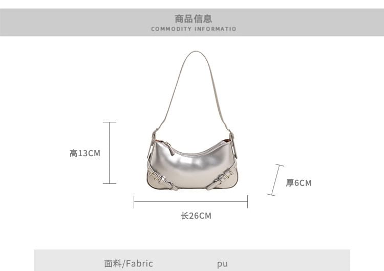 Buckled Plain Leather Crossbody Bag Faux