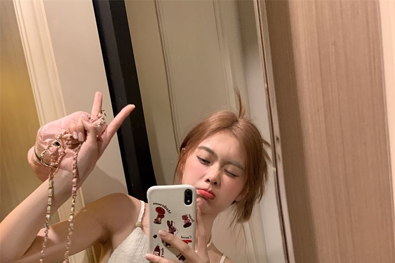 Plain Flowy Top V-Neck Cami Crop