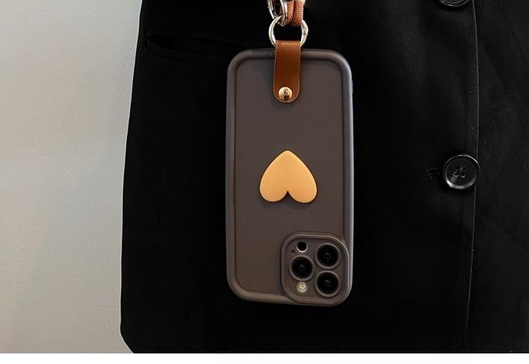 with Strap Heart Set Case Lanyard / Phone