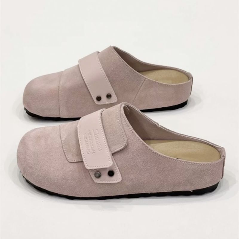 Genuine Platform Leather Mules