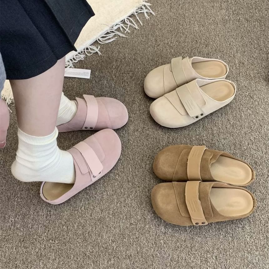 Genuine Platform Leather Mules