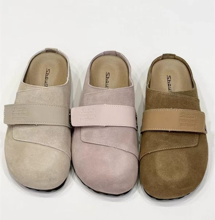 Genuine Platform Leather Mules