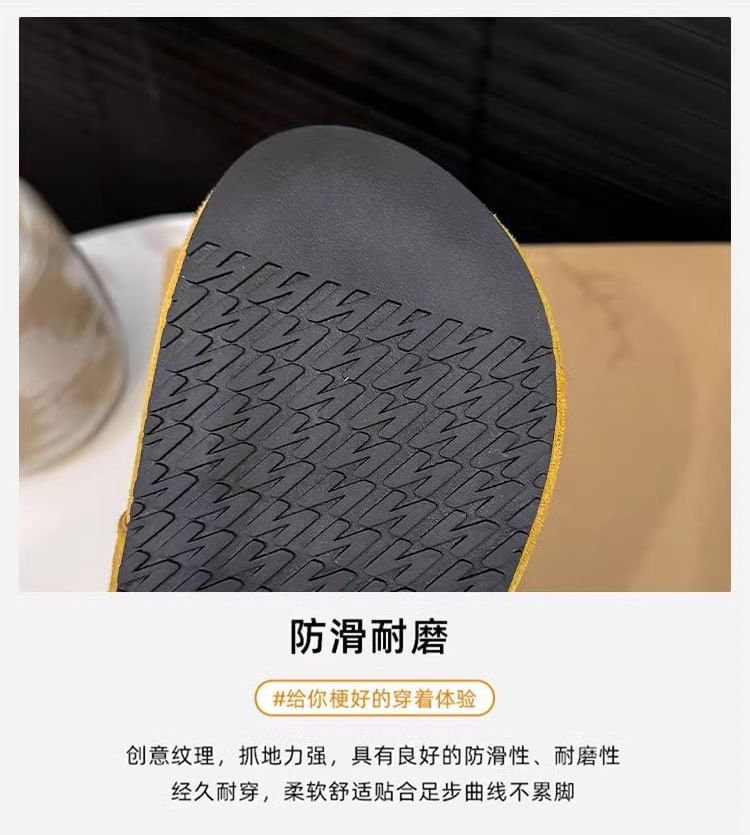 Mary Leather Jane Accent Wedge Mules Floral Genuine Hidden