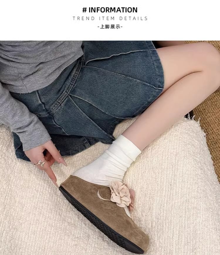 Mary Leather Jane Accent Wedge Mules Floral Genuine Hidden