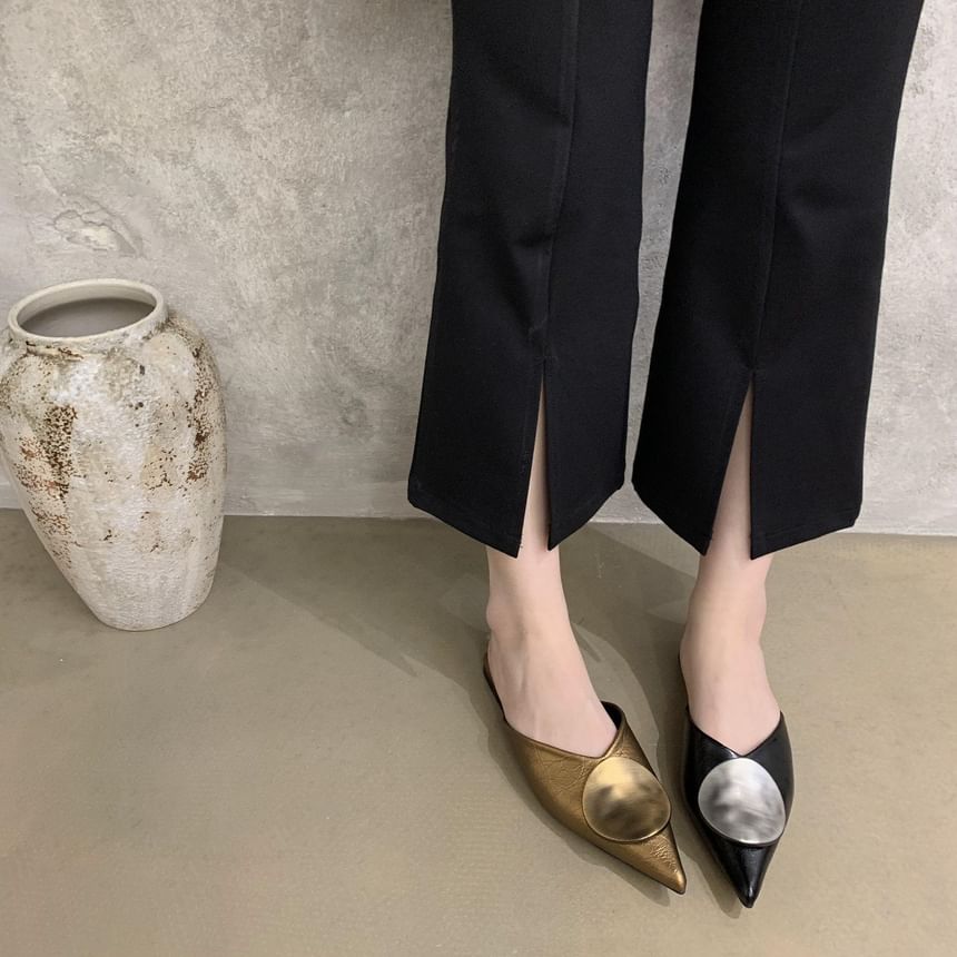 Disc Mules Pointed Toe