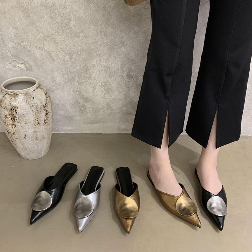 Disc Mules Pointed Toe