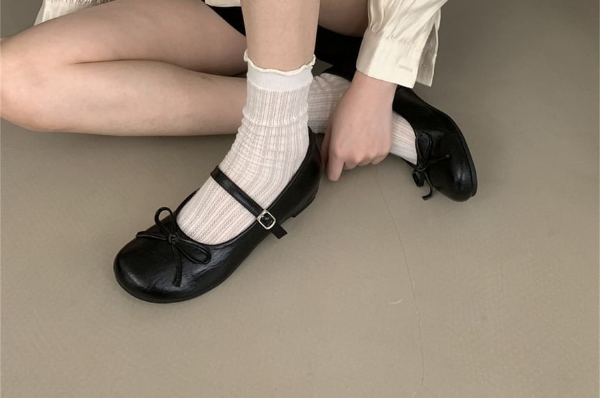 Bow Mary Wedge Jane Hidden Shoes