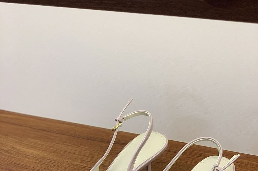 Bow Toe Slingback Heel Pointed Pumps Kitten