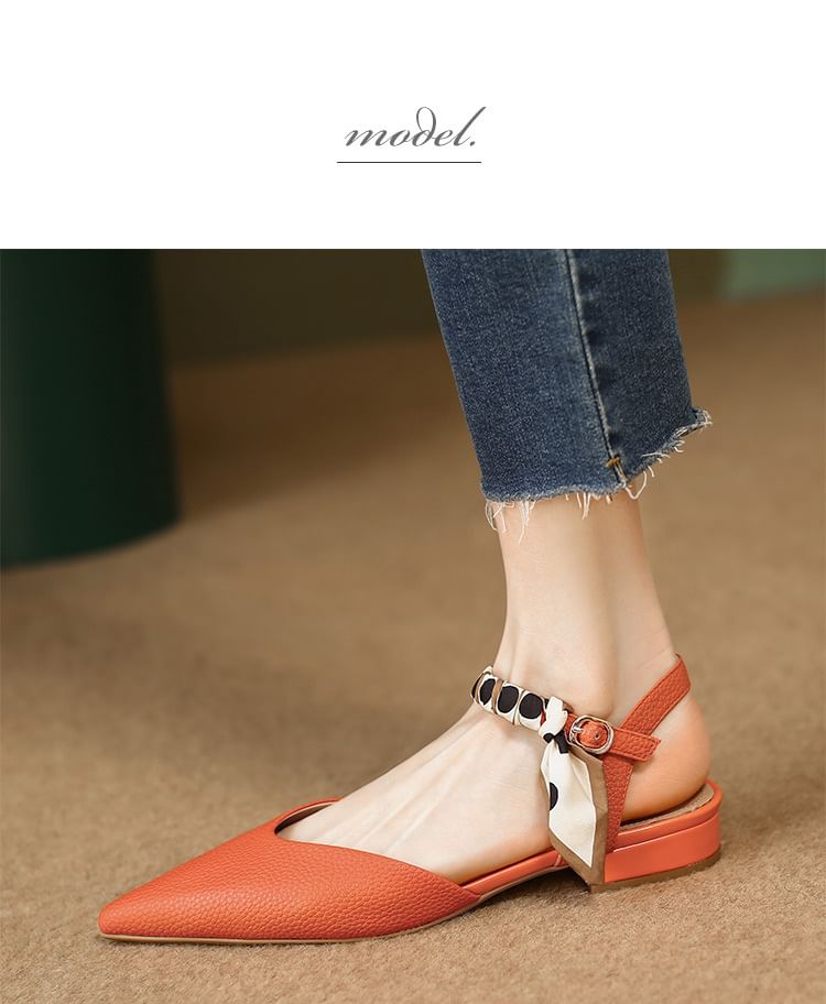 D'Orsay Pointed Toe Buckle Sandals