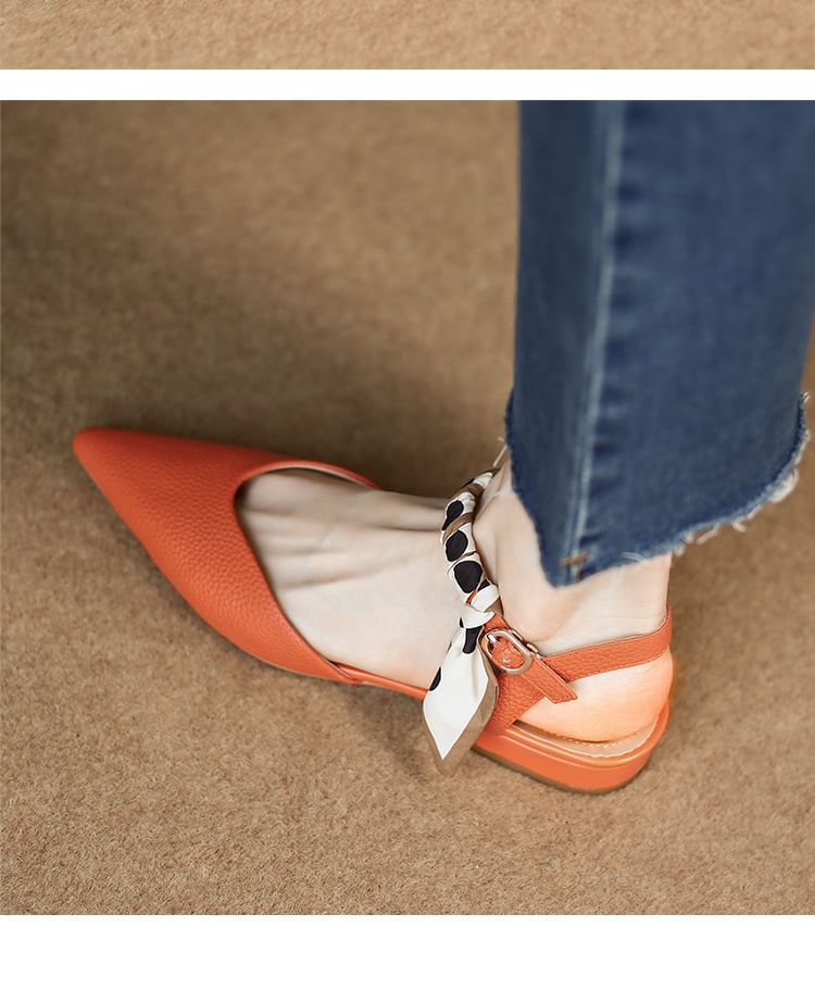 D'Orsay Pointed Toe Buckle Sandals